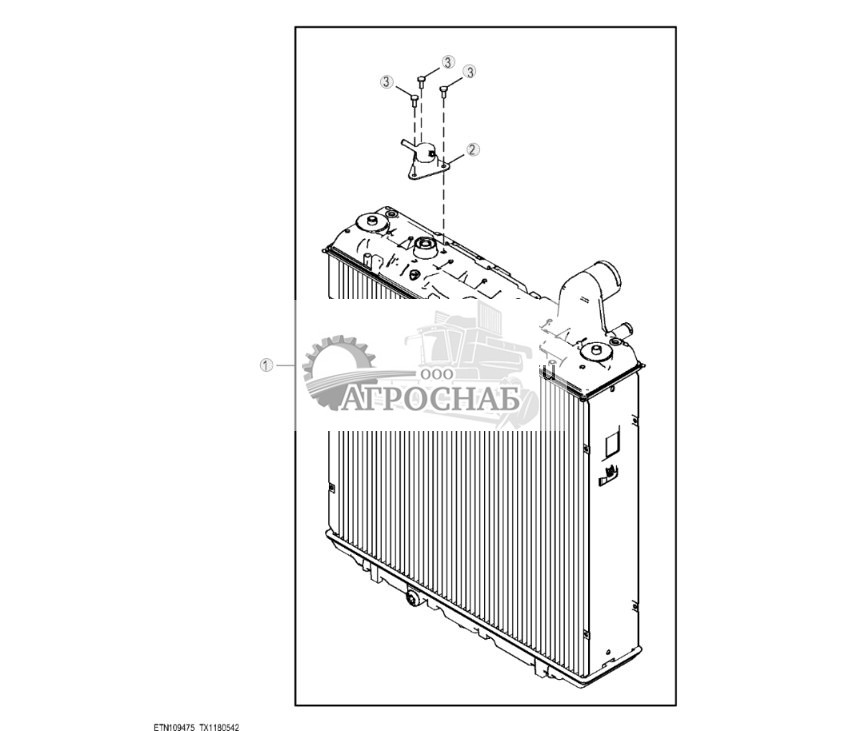 Комплект элементов системы охлаждения (Engine 4045TT096-RE545793) (303524 - ) - ST818169 152.jpg